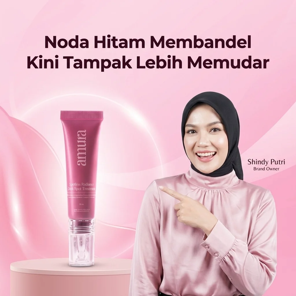 Ilustrasi Noda Hitam Membandel Kini Tampak Lebih Memudar untuk Amura Spotless Radiance Dark Spot Treatment solusi Ampuh un...